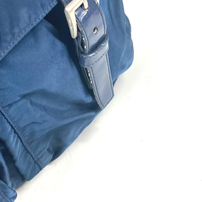 PRADA Shoulder Bag B1738 Nylon blue Triangle logo plate