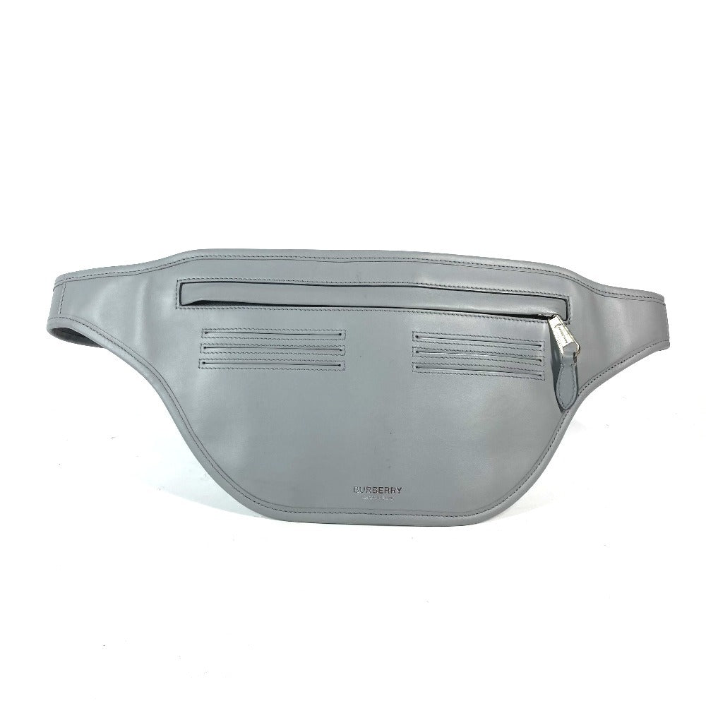 BURBERRY Sling bag leather gray logo