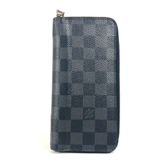LOUIS VUITTON Long Wallet Purse N61653 Damier Grafitto Canvas black Damier Grafitte Portefeuille Vasco