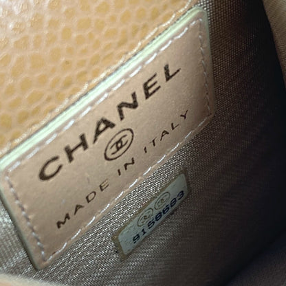 CHANEL Cigarette case A13511 Caviar skin beige CC COCO Mark logo