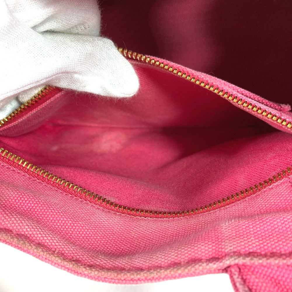 PRADA Handbag canvas pink Canapa