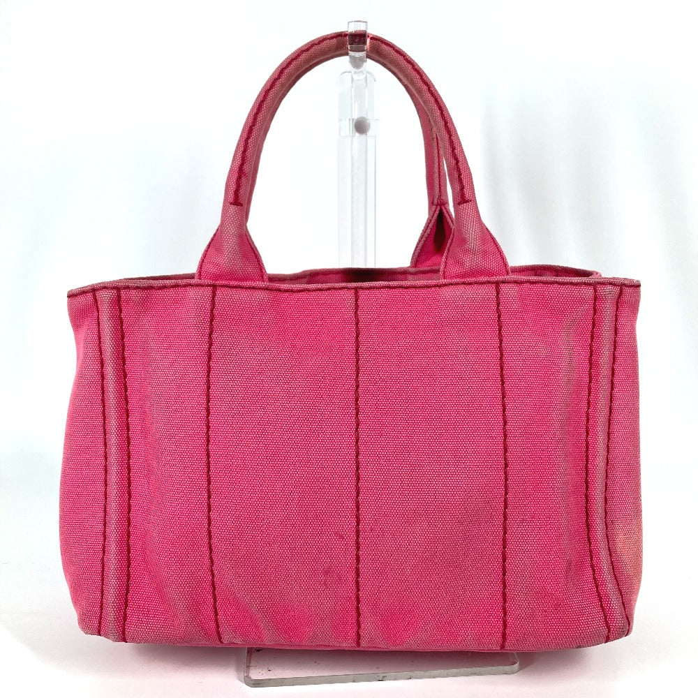 PRADA Handbag canvas pink Canapa