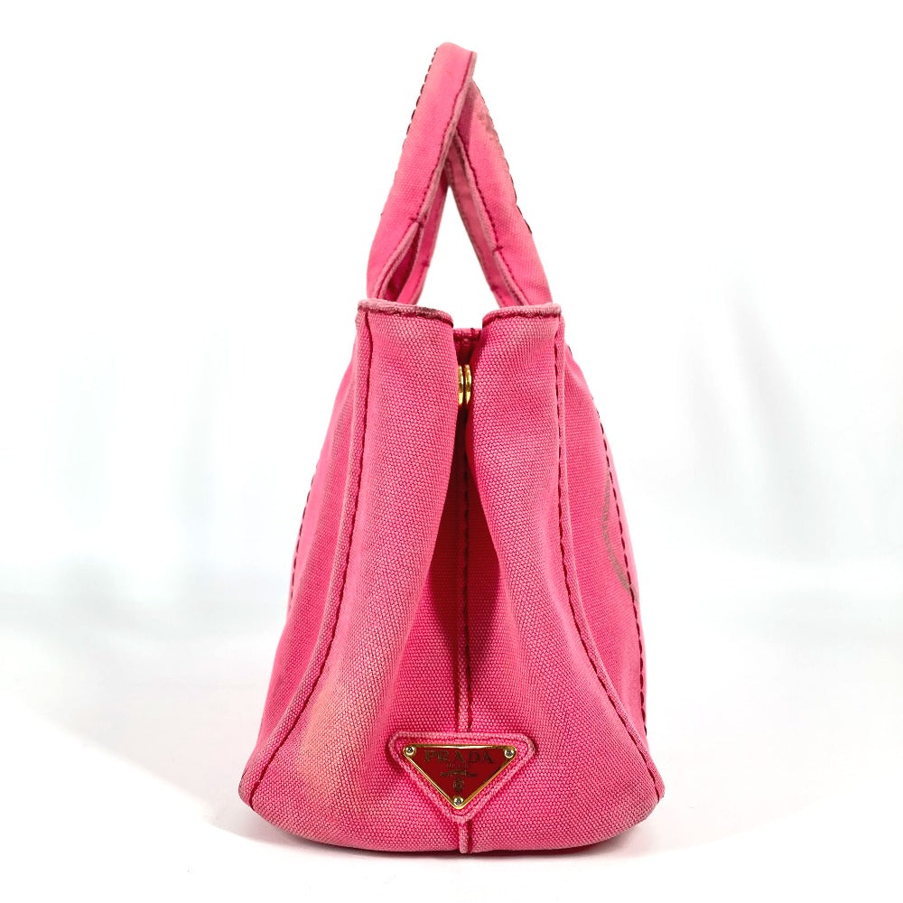PRADA Handbag canvas pink Canapa