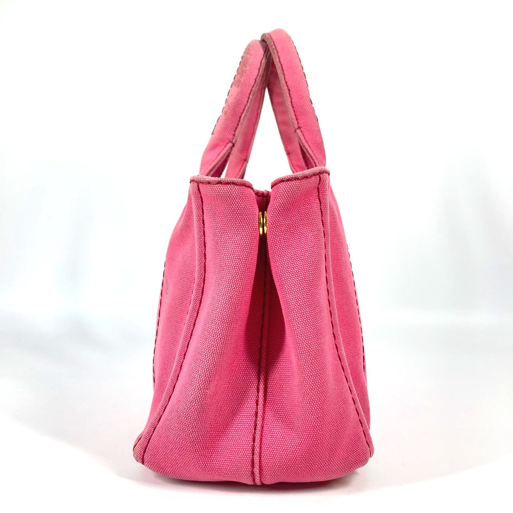 PRADA Handbag canvas pink Canapa