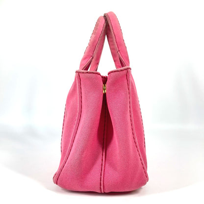 PRADA Handbag canvas pink Canapa