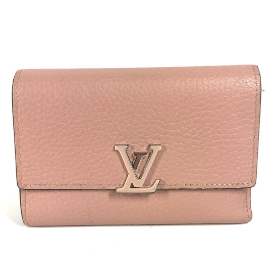 LOUIS VUITTON Trifold wallet M62156 Taurillon Clemence pink Portefeuille Capsine