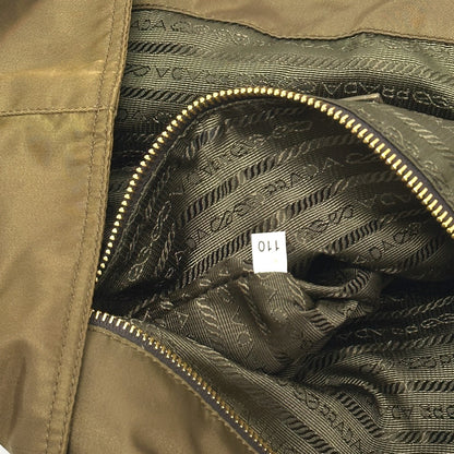 PRADA Tote Bag Nylon, Leather Brown type Bear Stone