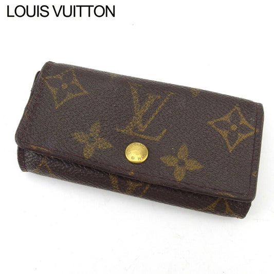 LOUIS VUITTON Key case Key holder M62631 Brown beige gold Multicles4