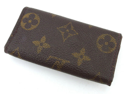 LOUIS VUITTON Key case Key holder M62631 Brown beige gold Multicles4