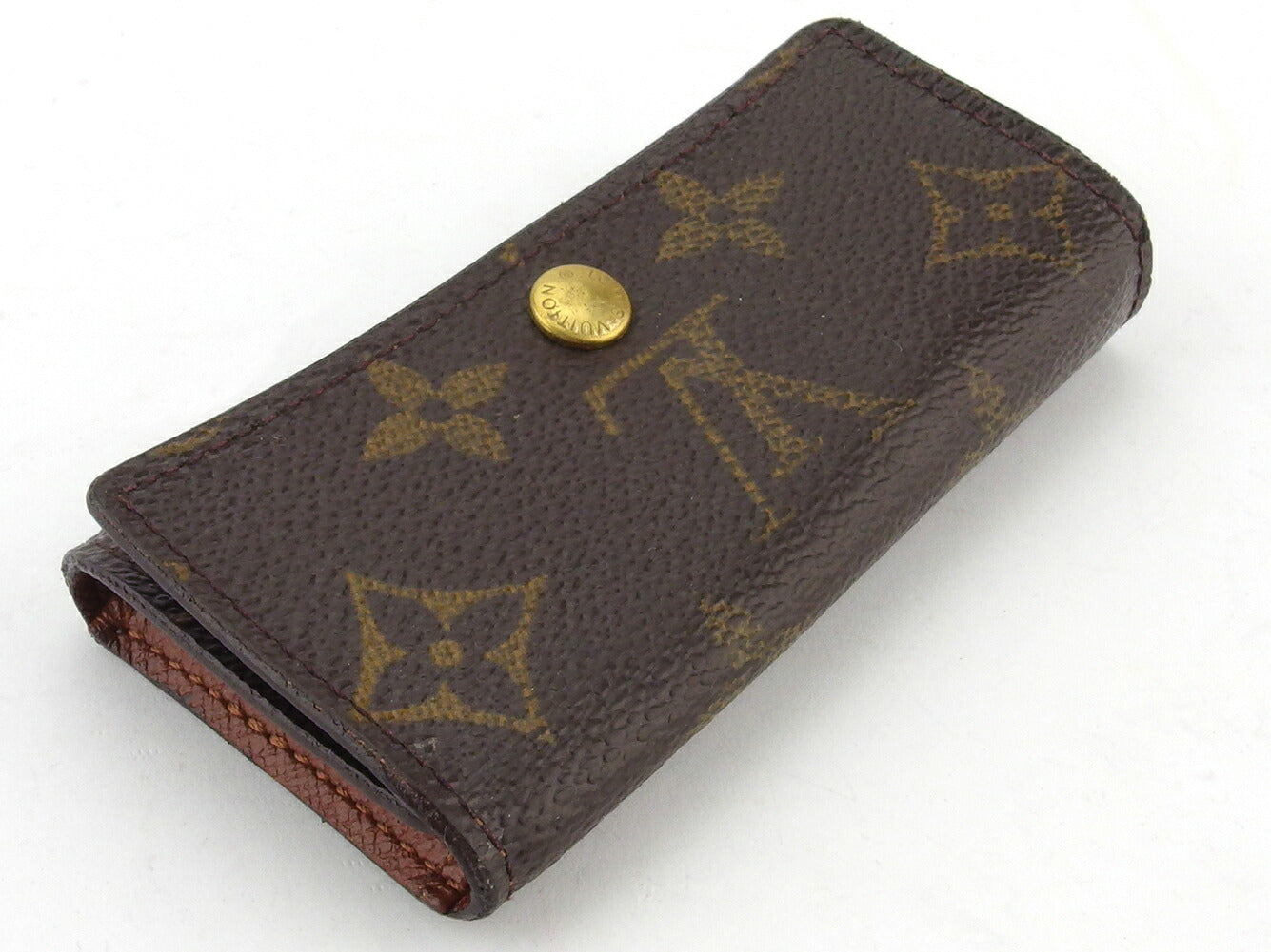 LOUIS VUITTON Key case Key holder M62631 Brown beige gold Multicles4