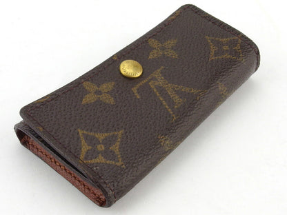 LOUIS VUITTON Key case Key holder M62631 Brown beige gold Multicles4