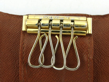 LOUIS VUITTON Key case Key holder M62631 Brown beige gold Multicles4