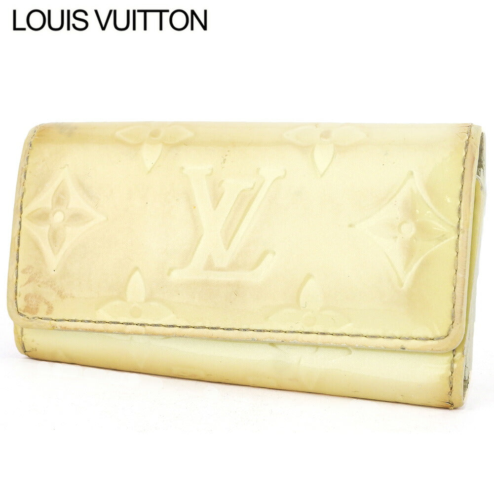 LOUIS VUITTON Key case Key holder Yellow Beige Gold Multicles4