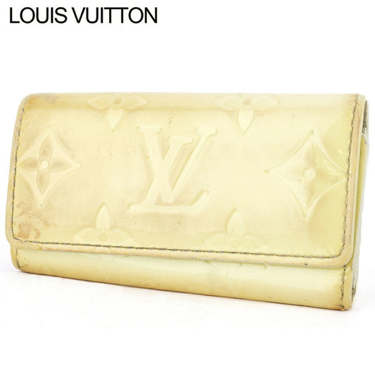 LOUIS VUITTON Key case Key holder Yellow Beige Gold Multicles4