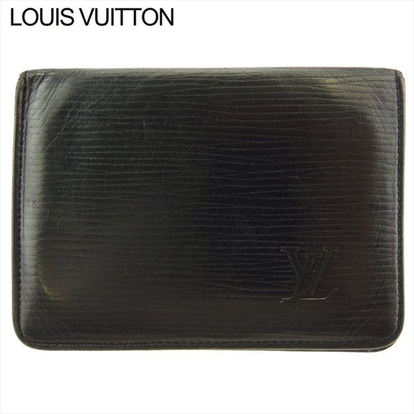 LOUIS VUITTON Pass case M63202 black Porto 2 Cult Vertical
