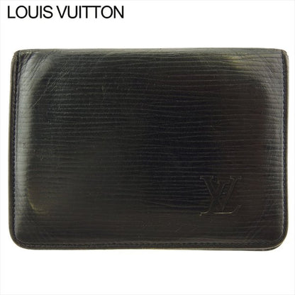 LOUIS VUITTON Pass case M63202 black Porto 2 Cult Vertical