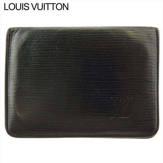 LOUIS VUITTON Pass case M63202 black Porto 2 Cult Vertical