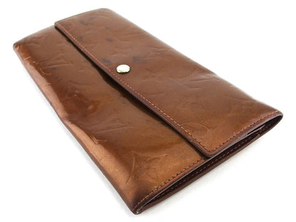LOUIS VUITTON Long Wallet Purse M91174 Brown gold Pochette Porto MonÃ©credi