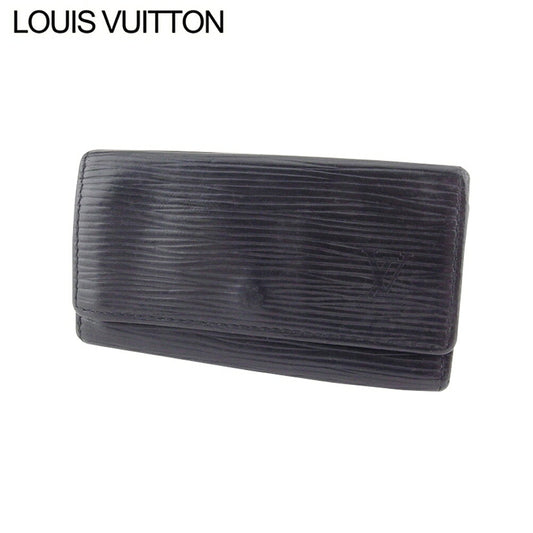 LOUIS VUITTON Key case Key holder M63822 Black gold Multicles4