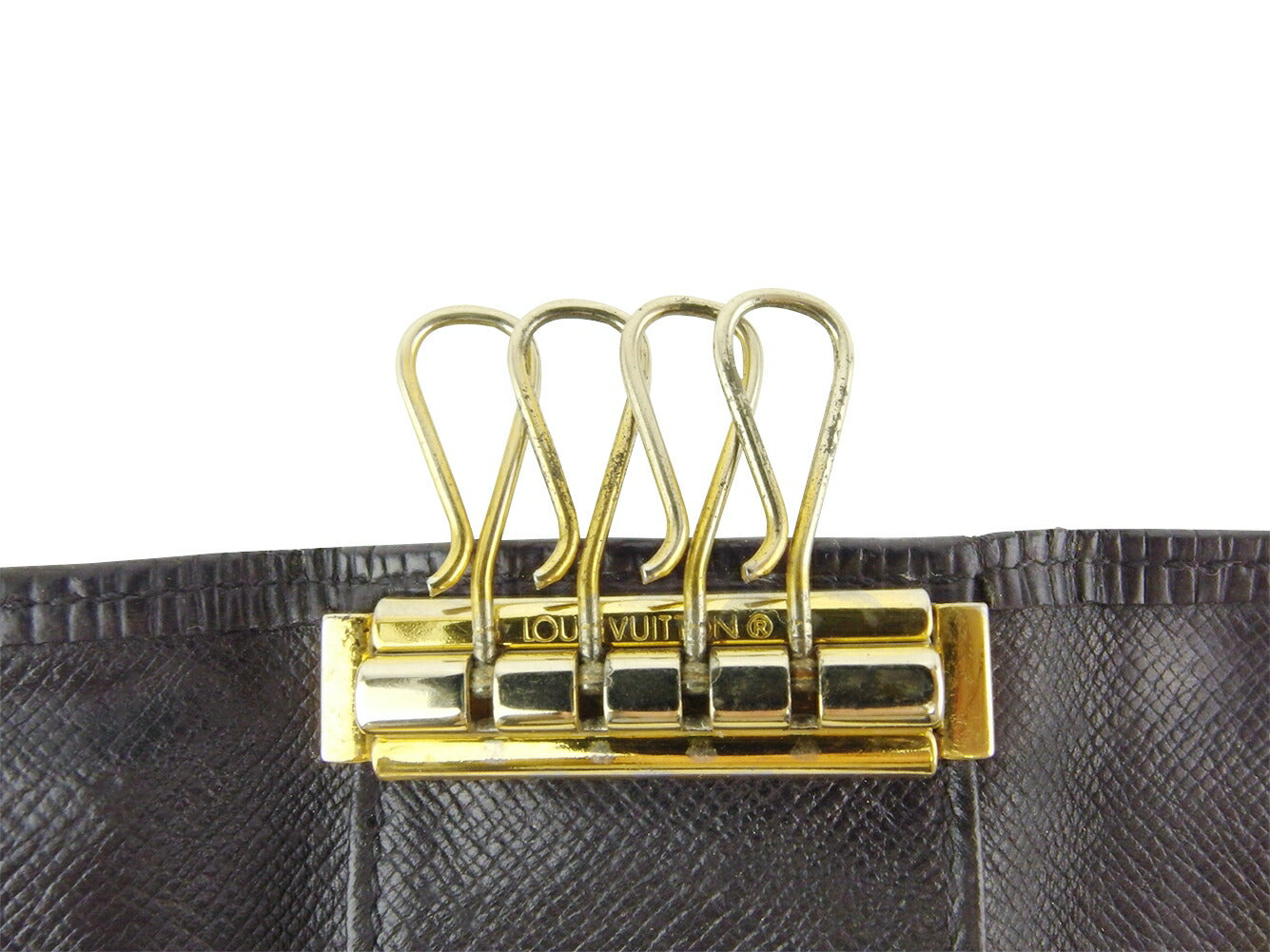 LOUIS VUITTON Key case Key holder M63822 Black gold Multicles4