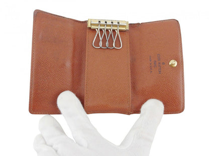 LOUIS VUITTON Key case Key holder M62631 Brown beige gold Multicles4