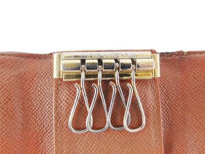 LOUIS VUITTON Key case Key holder M62631 Brown beige gold Multicles4
