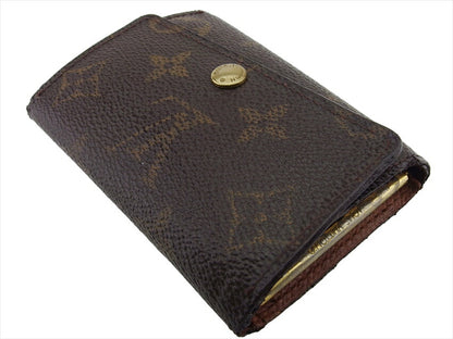 LOUIS VUITTON Key case Key holder M62630 Brown beige gold Multicles6