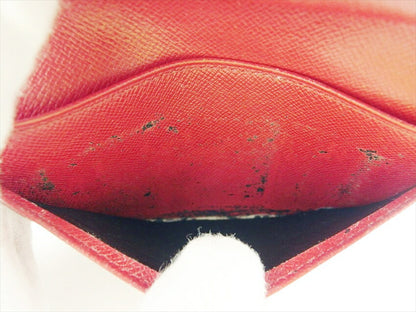 LOUIS VUITTON Bifold Wallet M63247 Castilian red Portonevie Vienova