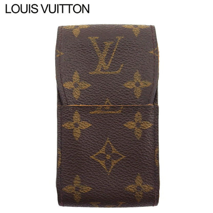 LOUIS VUITTON Cigarette case Brown x beige