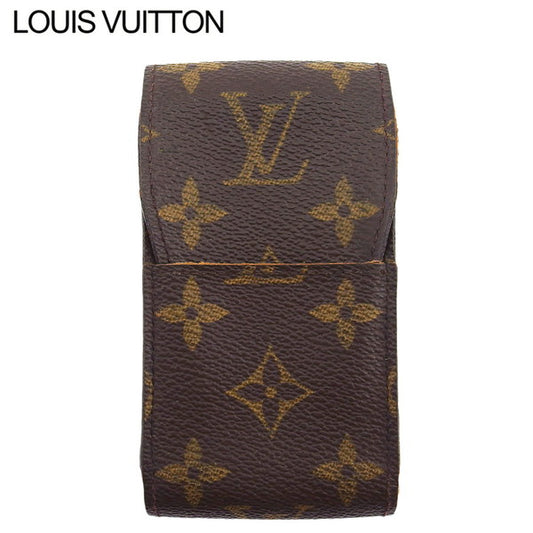 LOUIS VUITTON Cigarette case Brown x beige