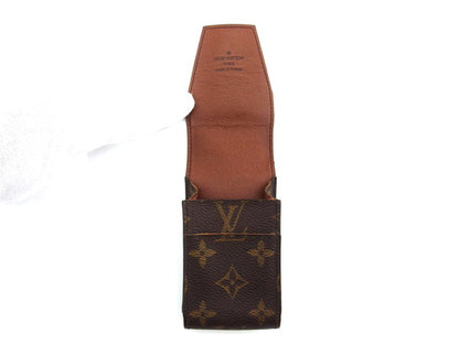 LOUIS VUITTON Cigarette case Brown x beige