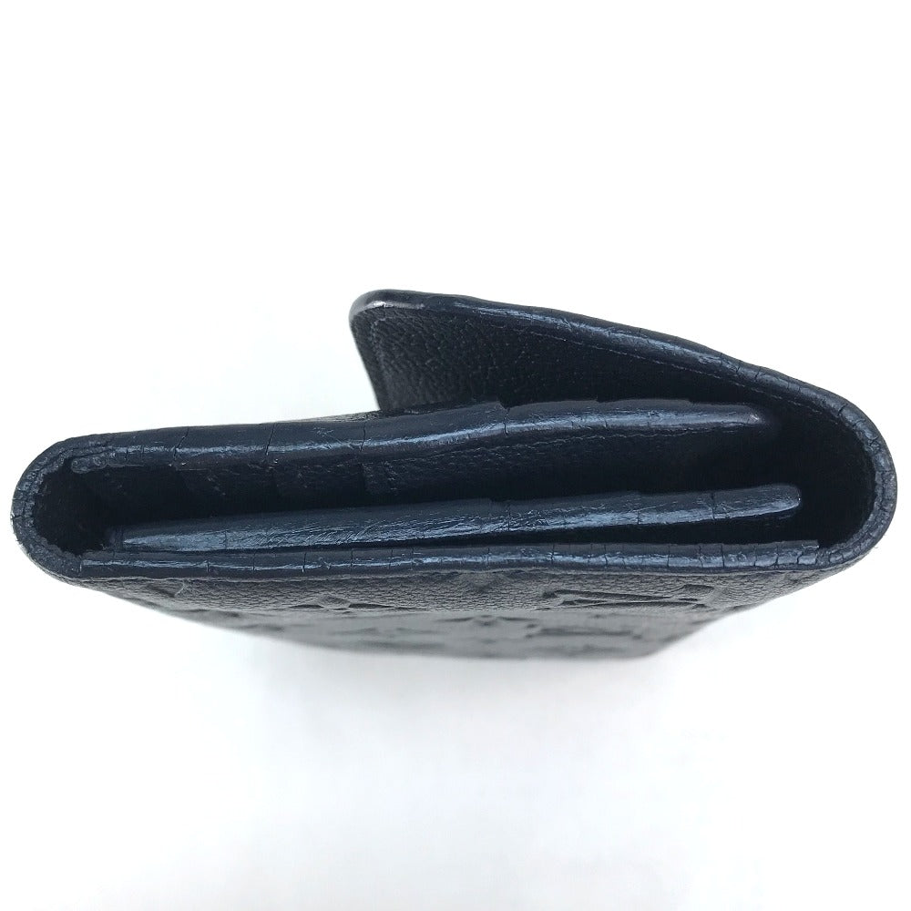 LOUIS VUITTON Long Wallet Purse M60258 Monogram Ann Platt Leather Navy Monogram Ann Platt Portefeuille Villetuoz