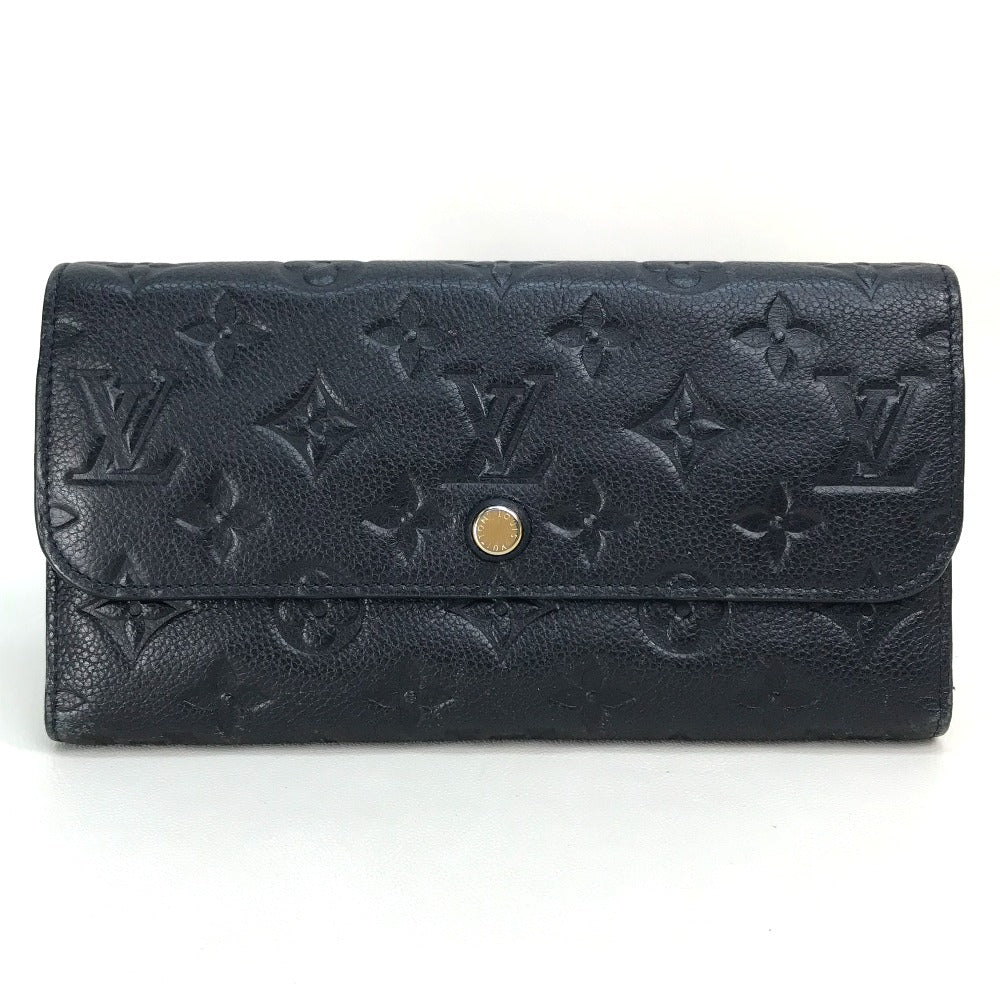 LOUIS VUITTON Long Wallet Purse M60258 Monogram Ann Platt Leather Navy Monogram Ann Platt Portefeuille Villetuoz