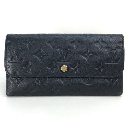 LOUIS VUITTON Long Wallet Purse M60258 Monogram Ann Platt Leather Navy Monogram Ann Platt Portefeuille Villetuoz