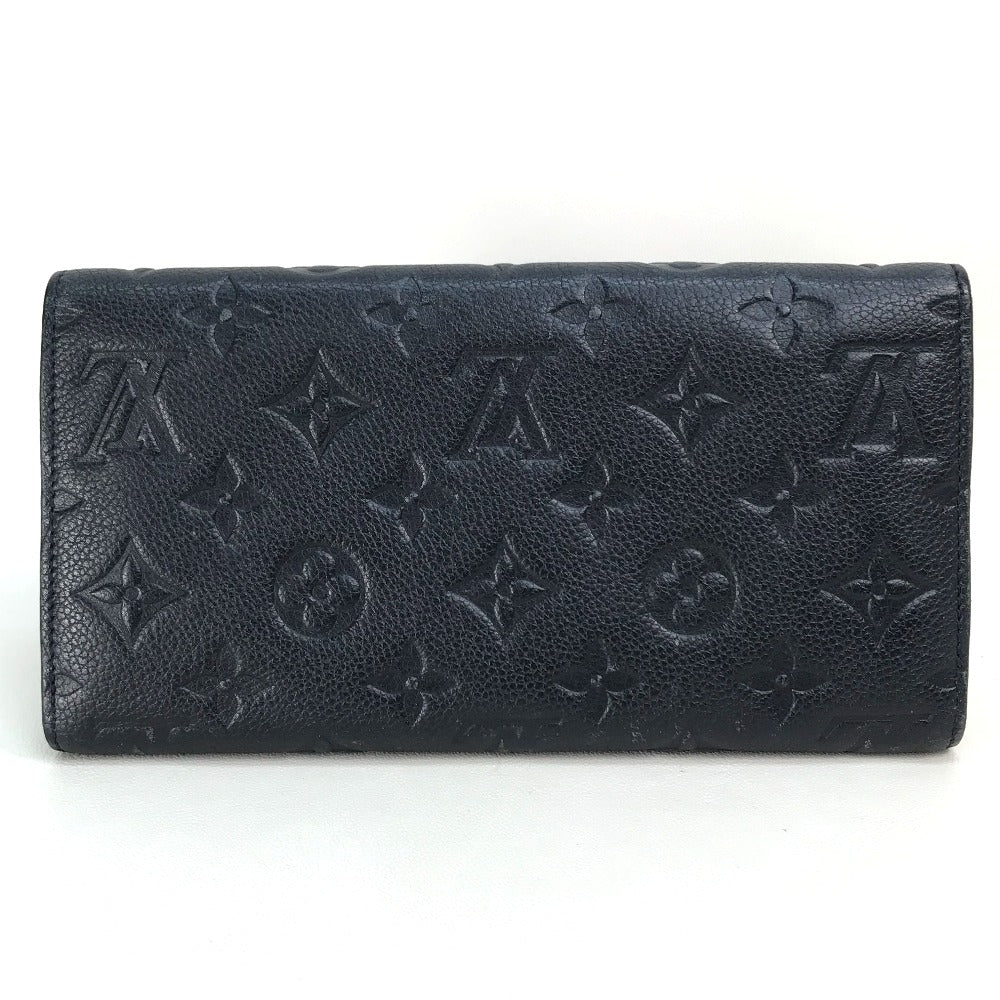 LOUIS VUITTON Long Wallet Purse M60258 Monogram Ann Platt Leather Navy Monogram Ann Platt Portefeuille Villetuoz