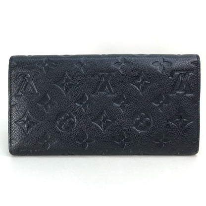 LOUIS VUITTON Long Wallet Purse M60258 Monogram Ann Platt Leather Navy Monogram Ann Platt Portefeuille Villetuoz