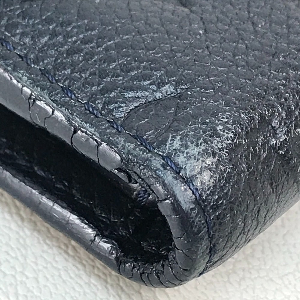 LOUIS VUITTON Long Wallet Purse M60258 Monogram Ann Platt Leather Navy Monogram Ann Platt Portefeuille Villetuoz
