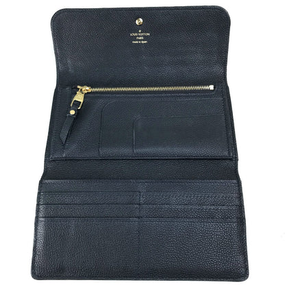 LOUIS VUITTON Long Wallet Purse M60258 Monogram Ann Platt Leather Navy Monogram Ann Platt Portefeuille Villetuoz