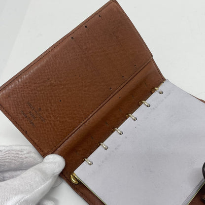 LOUIS VUITTON Notebook cover R20005 Monogram canvas Brown Monogram Agenda PM