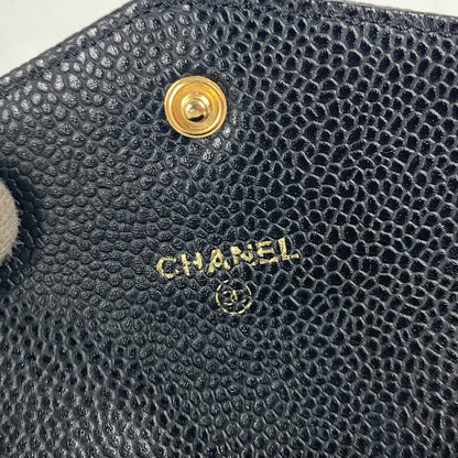 CHANEL Coin case A13233 Caviar skin black CC COCO Mark