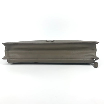 PRADA Business bag saffiano leather Beige type Triangle logo plate