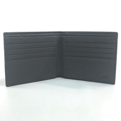 FENDI Folded wallet 7M0169 A4NR Calf leather dark gray x white FF logo stamp