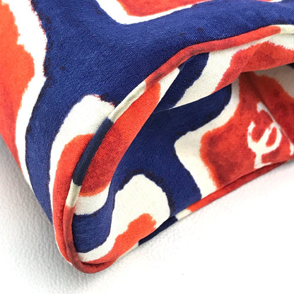 CHANEL Handbag canvas Blue x red CC COCO Mark logo Square Pattern