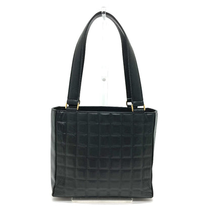 CHANEL Tote Bag lambskin black CCCOCO Mark Chocolate bar