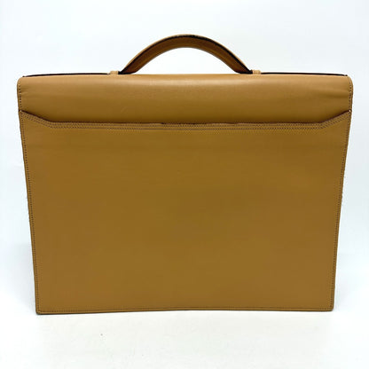 CARTIER Handbag leather beige Business bag mens Used Authentic