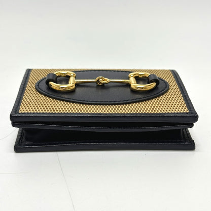 GUCCI Trifold wallet 621887 Canvas / leather beige Horsebit