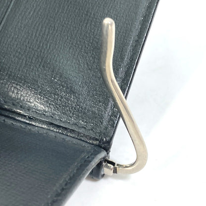 GUCCI Folded wallet 700686 GG Supreme Canvas black GG money clip Interlocking G Card Case Wallet