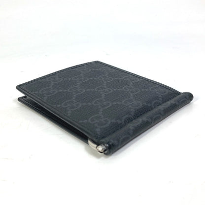 GUCCI Folded wallet 700686 GG Supreme Canvas black GG money clip Interlocking G Card Case Wallet
