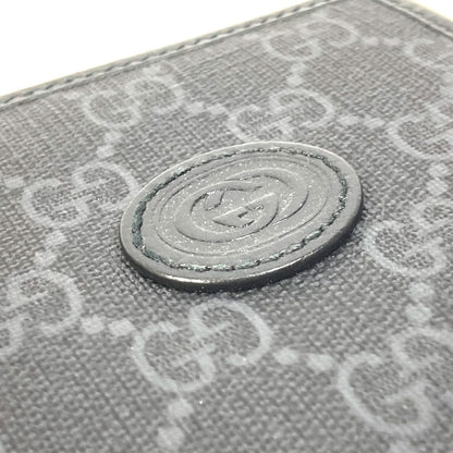 GUCCI Folded wallet 700686 GG Supreme Canvas black GG money clip Interlocking G Card Case Wallet