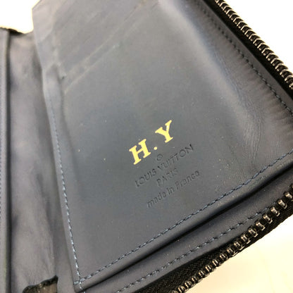 LOUIS VUITTON Long Wallet Purse M82322 Monogram shadow leather Navy Monogram shadow Zippy Wallet Vertical
